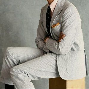rag & bone Gray Striped Suit